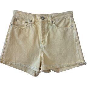 Rag & Bone Maya High Rise Shorty Shorts in Lemon Drop Size 27